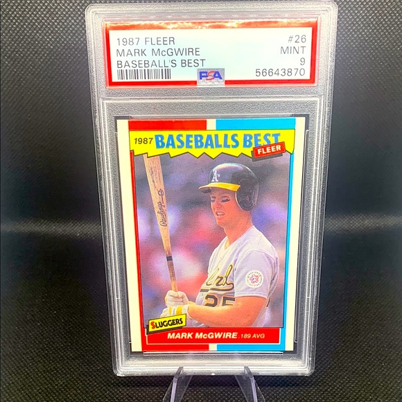 Mark McGwire 1987 Fleer Baseballs Best PSA 9 Mint Oakland A’s Baseball Legend - Picture 1 of 5